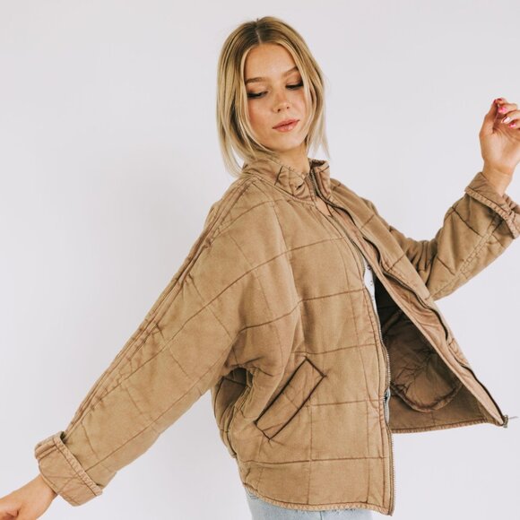 Free People Dolman Quilted Knit Jacket - Picture 3 of 6